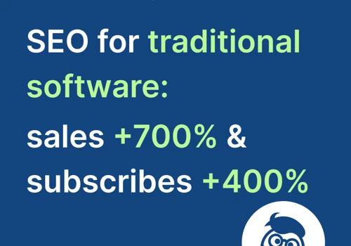 Downloadable software SEO: +700% in sales