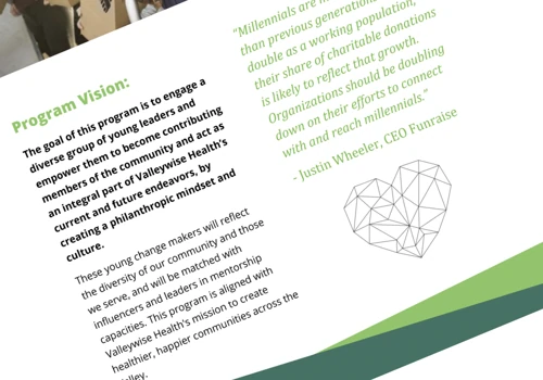 Brochure writing and design