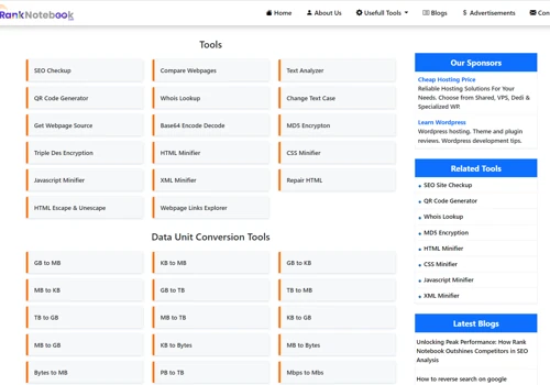Seo Checkup Tools Website