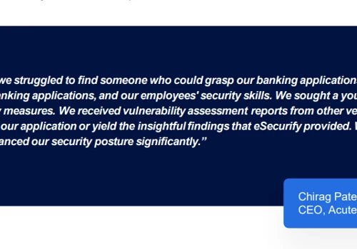 VAPT for Banking Solution Leader