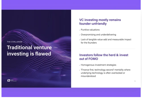 $50M pitch deck for a VC fund