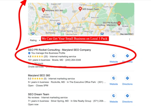 #1 Ranking For Maryland SEO Firm on Google