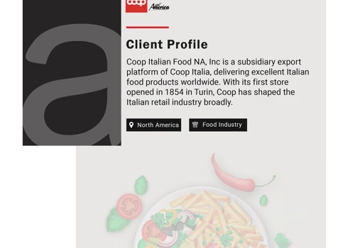 Custom ERP Development for one of the largest food chains of Italy in North America