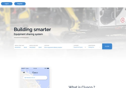 Clusco: service marketplaces for equipment rentals