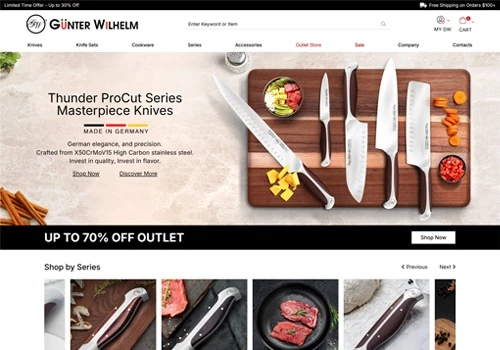 E-Commerce for Cutlery & Cookware Brand