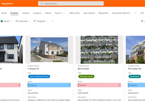 SharePoint Development for Investment Portfolio