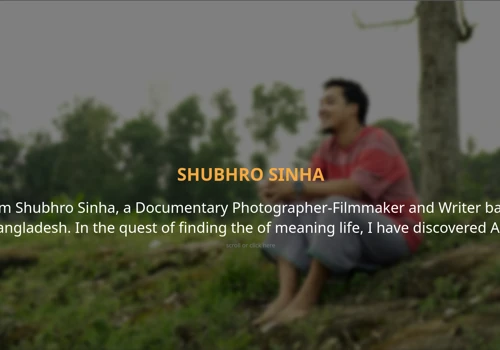 Shubhro Sinha Photography Portfolio Website