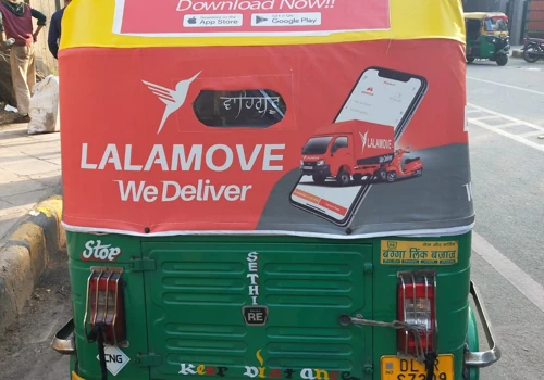 Auto rickshaw Hood Branding