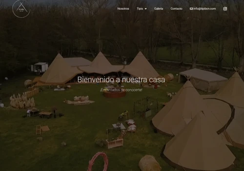 Creation of website and SEO for tents for events