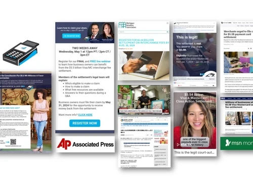 $5.5B Payment Card Settlement outreach
