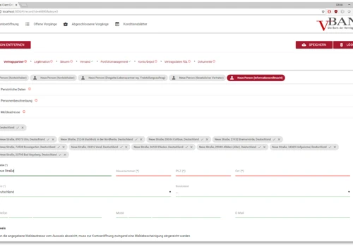 Webbasiertes Onboarding mit mehrstufigen Prozessen