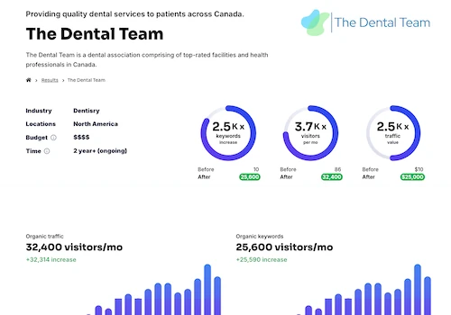 SEO Campaign | The Dental Team