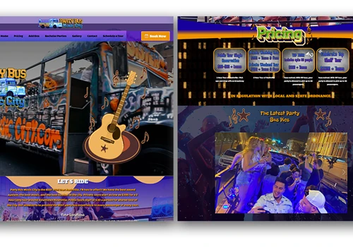 Party Bus Music City Web & Logo Design