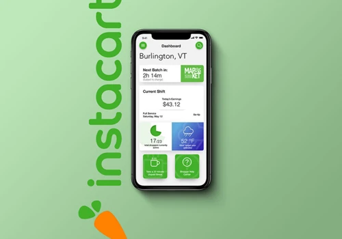 Mobile UI for Instacart