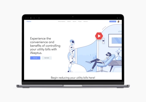 Website for a smart home tech company.