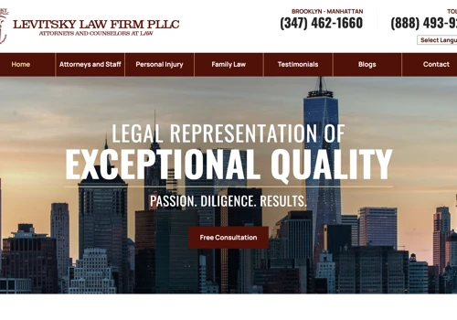 Levitsky Law Firm Website Design