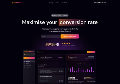 AI copywriting web application