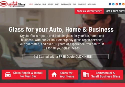 Website Development For Crystal Glass