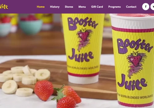Website Development For Booster Juice