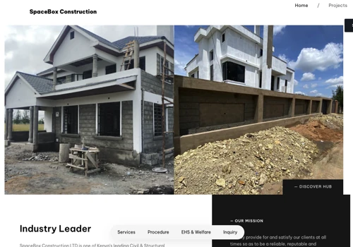 Website Design for SpaceBox Construction LTD