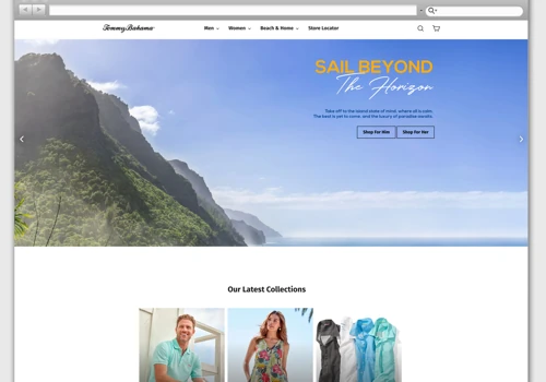 Tommy Bahama Australia - Shopify ecommerce platform