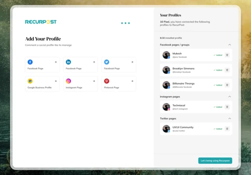 Complete UX Redesign for RecurPost