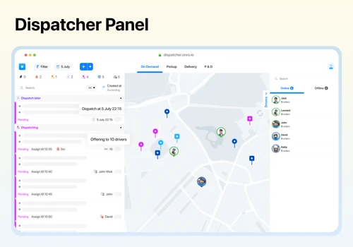 Dispatcher panel