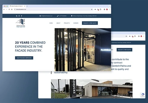 Bespoke Web Design For Kelson Facades