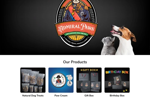 Admiral Paws Shopify e-commerce store