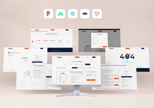 Web design and development for the heating APP