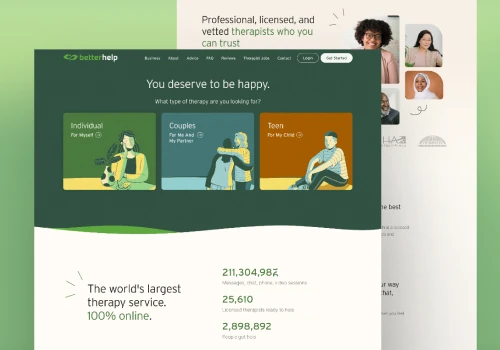 BetterHelp Branding & UI Design