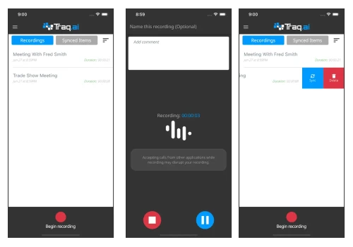 Traq AI Mobile App