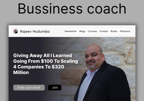 Business coach website