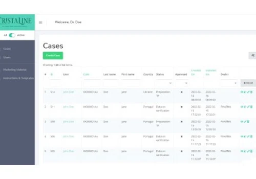 CRM to manage clients and treatment requests
