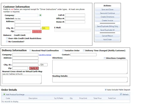 Sod Growers Order Management System