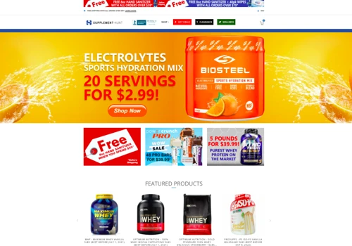 SupplementHunt.com - An eCommerce Website