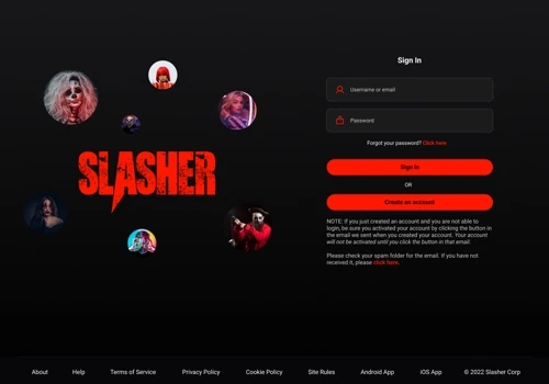 Slasher - Horror Community Platform