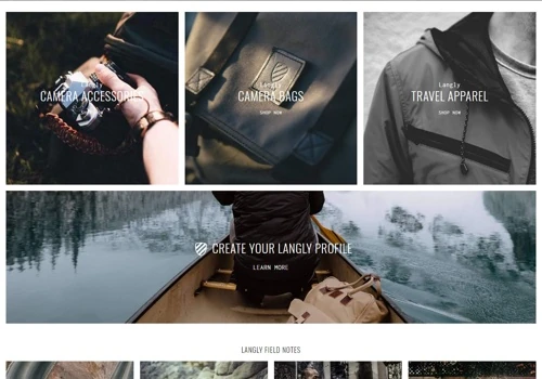 Langly Bags Shopify Website