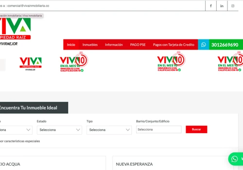 Website VivaInmobiliaria.co