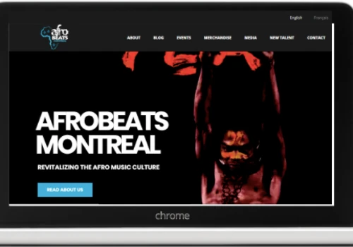 Website Design and Logo Design for Afrobeats Montreal