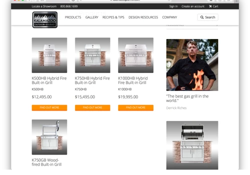 E-commerce Development for Outdoor Grill Ecommerce Store