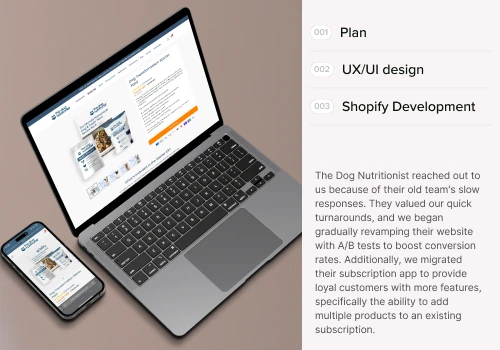 UX/IU Design, Shopify Development and CRO