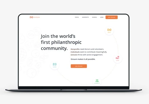 Givsum Website Mockup