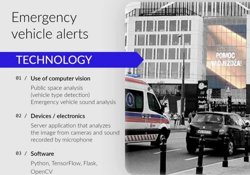 Emergency vehicle alerts on the multimedia screen