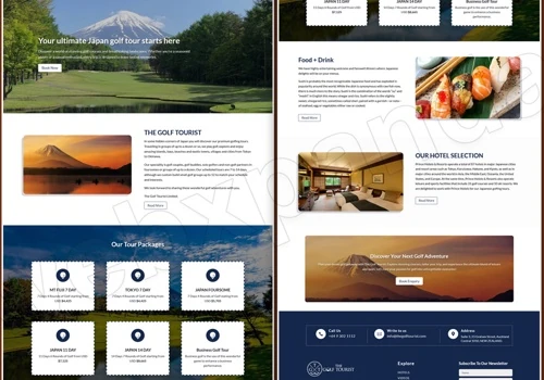 Website Developed for a Golf Tourist Agency.