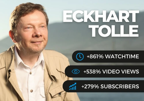 +538% YT Views - Bestselling Author Eckhart Tolle