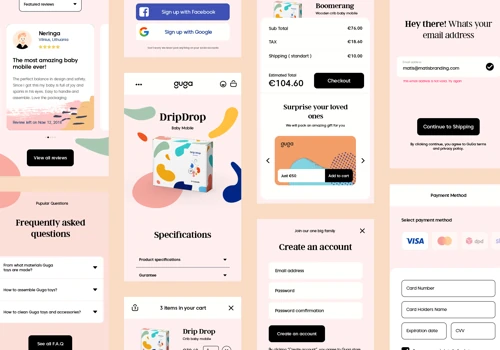 GuGa Artfully Playful Toy Store UI / UX Design