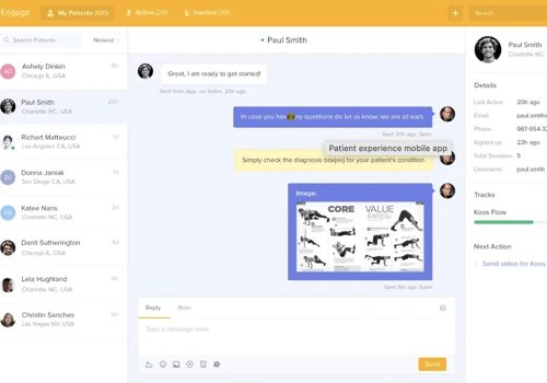 Personalised and automated patient exp platform
