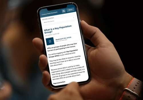 Self-service mobile app to help staff improve door-to-door survey completion rates