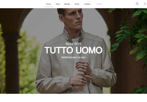 Tutto Uomo eCommerce website & visual identity